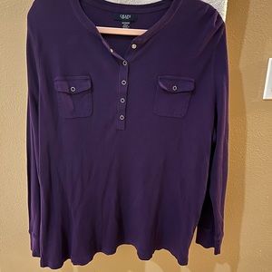 💕🌼 Chaps Flannel long sleeve size XXL purple